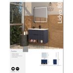 Evros Lidya 80 cm Banyo Dolabı