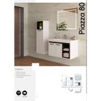Evros Piazza 80 cm Boy Dolabı Dahil Banyo Dolabı