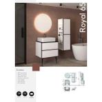 Evros Royal 65 cm Boy Dolabı Dahil Banyo Dolabı
