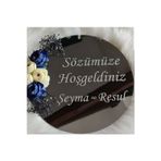 Evsay Gümüş Aynalı Pleksi Sözümüze Hoşgeldiniz Kapı Süsü