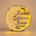 Evsay Isimli Ledli Gelin Tefi 3boyut Taşlı Kına Nedime Bride Parti Defi Çalgılı Alet Zilli Şeffaf Def Beyaz