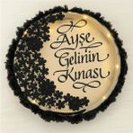 Evsay Ledli Şeffaf Gelin Tefi Çiçek Taş Düğün Kına Nedime Bride Parti Defi Vurmalı Çalgı Zilli Def Isimli Siyah