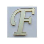 Evsay Yapışkanlı Pleksi Harf Gold F Harfi 4cm Çapında 1 Adet