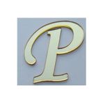 Evsay Yapışkanlı Pleksi Harf Gold P Harfi 4cm Çapında 1 Adet