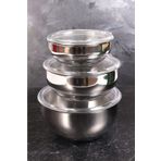 Evse Güven 3 lü Saklama Kabı Çelik Karıştırıcı Seti