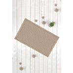 Evsebu Mini Motif Kahverengi Çok Amaçlı Banyo Paspası