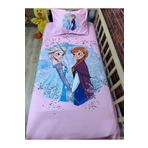 EVSEHOMES EVSHOMES PEMBE ELSA ANNA FROZEN DİJİTAL BASKI KAPİTONE PİKE TAKIMI