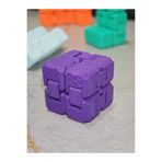 Evstetika Sonsuz Katlanan Stres Küpü Oyuncağı - Sonsuz Küp Mor- Odaklanma Yardımcısı (3D Baskı) 4CM x 4CM x 4CM