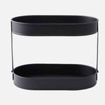 Evstyle 2 Katlı Siyah 32.5x19 cm Oval Organizer