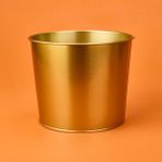 Evstyle Paslanmaz Saksı - Gold - 22X18 cm - Çok Renkli