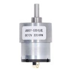 EVTSCAN DC 12V Dişli Motoru, Salon Encoder ile Yüksek, Alüminyum Pirinç Yapısı, Hassas Hız Kontrolü, Robotlar ve Otomasyon için (320rpm)