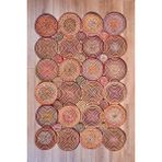 Evvemall Jüt Hasır Yıkanabilir Salon Mutfak Balkon ve Bahçe Royal Serisi Jüt Kilim Jüt Halı 14 - 100 x 200 cm - Renkli
