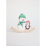 Evvon Çok Renkli Dekoratif Obje XMS KARDAN ADAM, PENGUEN 20x2x14cm