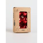 Evvon Kırmızı Dekoratif Obje XMS 4 CM 6'LI TOP KIRMIZI
