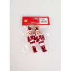 Evvon Yılbaşı Süsü XMS KURŞUN ASKER ASMALI 2'Lİ 13 CM