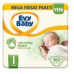 Evy Baby No:1 Yenidoğan 160 Adet Bebek Bezi