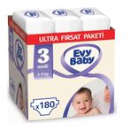 Evy Baby No:3 Midi 180 Adet Bebek Bezi