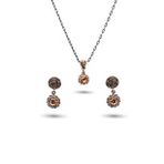 Evy Laure Yeva Kadın Bronz Kolye ve Küpe Set