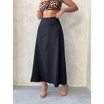 Evyora Uzun Astarlı Etek S255043 - Siyah - M