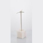Evza Küp Beyaz Kaideli Uçan Kuş Gümüş 12 * 7 * 27 Cm