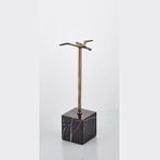 Evza Küp Siyah Kaideli Uçan Kuş Bronz 12 * 7 * 27 Cm