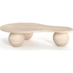 Evza Mermer Traverten Oval Masa 100*200*80 cm