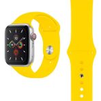 Ewec Apple Watch 1 2 3 4 5 6 7 8 9 Se 38-40-41 mm Uyumlu Premium Spor Yumuşak Silikon Saat Kordon Kayış - Sarı