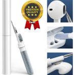 Ewec Bluetooth ve Kablosuz Kulaklık Temizleme Kalemi Aparatı, 3'ü 1 Arada Airpods Temizleme Kalemi Kiti - Beyaz
