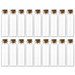 EWEIGEER 18 adet 15ml Küçük Cam Şişeler Mantar Tıpalı, Dekoratif Şişe, Şişeler Kavanozlar, Sevimli Saklama Kavanozu, Dilek Şişesi 22x70mm (0.87x2.76 inç)