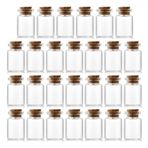 EWEIGEER 27 adet 5ml Küçük Cam Şişeler, Mantar Tıpalı, Dekoratif Şişe, Şişeler Kavanozlar, Sevimli Saklama Kavanozu, Dilek Şişesi 22x30mm (0.87x1.181 inç)