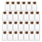 EWEIGEER 27 adet 7ml Küçük Cam Şişeler, Mantar Tıpalı, Dekoratif Şişe, Şişeler Kavanozlar, Sevimli Saklama Kavanozu, Dilek Şişesi 22x35mm (0.87x1.38 inç)
