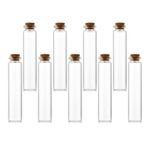 EWEIGEER 9 adet 25ml Küçük Cam Şişeler, Mantar Tıpalı, Dekoratif Şişe, Şişeler Kavanozlar, Sevimli Saklama Kavanozu, Dilek Şişesi 22x100mm (0.87x3.94 inç)