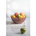 EWS Akrilik Barok Mürdüm Büyük Kare Meyve & Salata Kasesi & Karıştırma Kabı / 3,3 Lt (Cam Değildir)