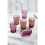 EWS Akrilik Mürdüm 6'lı Kısa Bardak & Su Meşrubat Kahve Yanı Bardağı 400 ml ( Cam Değildir )
