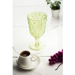ews Akrilik Yeşil Tekli Kadeh & Su Meşrubat Kahve Yanı Bardağı 450 ml (Cam Değildir)