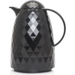 EW's Kitchenware 1 LT Isı Yalıtımlı Çay Ve Soğuk Su Termosu Siyah (12 Saat Sıcak Tutar& İçi Camdır)