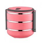 EW's Kitchenware 3'lü Pembe Sefer Tası Yemek Termosu Saklama Kabı Termosu