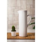 EW's Kitchenware Arkilik Barok 1,5 Lt Beyaz Sürahi (Buzdolabı Kapak Rafına Sığar)