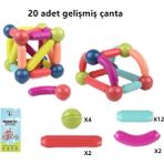 Ex Deco Manyetik Çubuklar ve Sürekli Değişen Çocuk Eğitici Büyük Parçacık Oyuncakları Yapı Taşlarını Birleştirir Manyetik Demir Emme Erkek ve Kız Erken Eğitim 20 Çanta (Yurt Dışından)