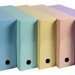 Exacompta 89560E Premium Transfer Kutusu Aquarel Sağlam Karton Lamine Kağıt Kaplama 9 cm Sırt Genişliği Taşıma Kutusu Klasörlerinizin Güvenli saklanması için Mükemmel 1 Adet Rastgele Renk