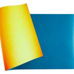 Exacompta - Ref. 29145E - 1 yumuşak sümen ev ofis - iki renkli suni deri - yumuşak ve dayanıklı, fare altlığı - 40 x 80 cm - renk turkuaz/safran - rulo halinde teslim edilir