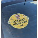 Exbuy Dikkat Arabada Bebek Var Yazılı Bebek Araba Cam Süsü Oto Aksesuar Vantuzlu