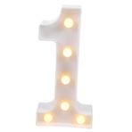 EXCEART 1 Dekoratif Sayı Led ışık Doğum Günü Numaraları Lambası Numara Tabelasını Yakmak Kayan Yazı Numarası Işareti Kayan Yazı Numarası ışıkları Düğün Beyaz Plastik Neden Olmuş Aydınlatma