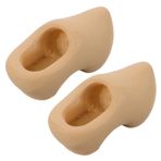 EXCEART 1 set mini Hollanda ahşap ayakkabı, minyatür aksesuar, mini manken, masal bahçesi, oyuncak bebek evi, peri bahçesi aksesuarı, tek, tek başına, iç mekan terliği, oyuncak bebek kıyafeti, çorap,