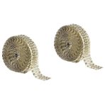 EXCEART 2 Rolls Gang Matkap Imitasyon Elmas Kemer Altın Trim Bling Bling Çıkartmalar Elmas Şerit Sarma Düğün Pastası Elmas Şerit Boncuklu Rhinestones Trim Zinciri DIY Giysi
