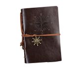 EXCEART Retro Deri Kapaklı Defter Günlük Kolyeler Yeniden Doldurulabilir Sayfa Küçük Eskiz Defteri Okul Ve Seyahat İçin