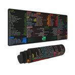 Excel Kısayol Tuşları Ofis Kısayolları Formülleri Mouse Pad 30 x 80 cm Masa Aksesuarları Büyük Genişletilmiş Kaymaz Kauçuk Tabanlı Fare Altlığı Dikişli Kenarlar Oyun Bilgisayarı Masaüstü Büyük Mouse
