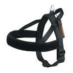 EXCELLENT ELITE SPANKER Çekmesiz Köpek Koşum Takımı Dolgulu Köpek Koşum Takımı Ayarlanabilir Naylon Küçük Köpek Koşum Koşum Eğitimi Koşu için Yürüyüş Köpek Koşum Takımı (BLK-L)