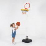 Exectus Boya Göre Ayarlanabilir Çocuk Basketbol Potası Su ve Kum Bidonlu Spor Seti - Beyaz