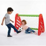 Exectus Minyatür Futbol Kalesi Su ve Kum Bidonlu Çocuk Bahçe Kreş Tipi Spor Seti - Kırmızı